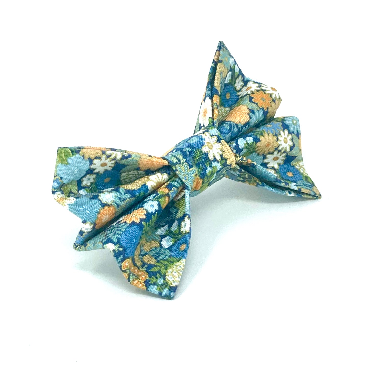 Amelia Blue Dog Bow