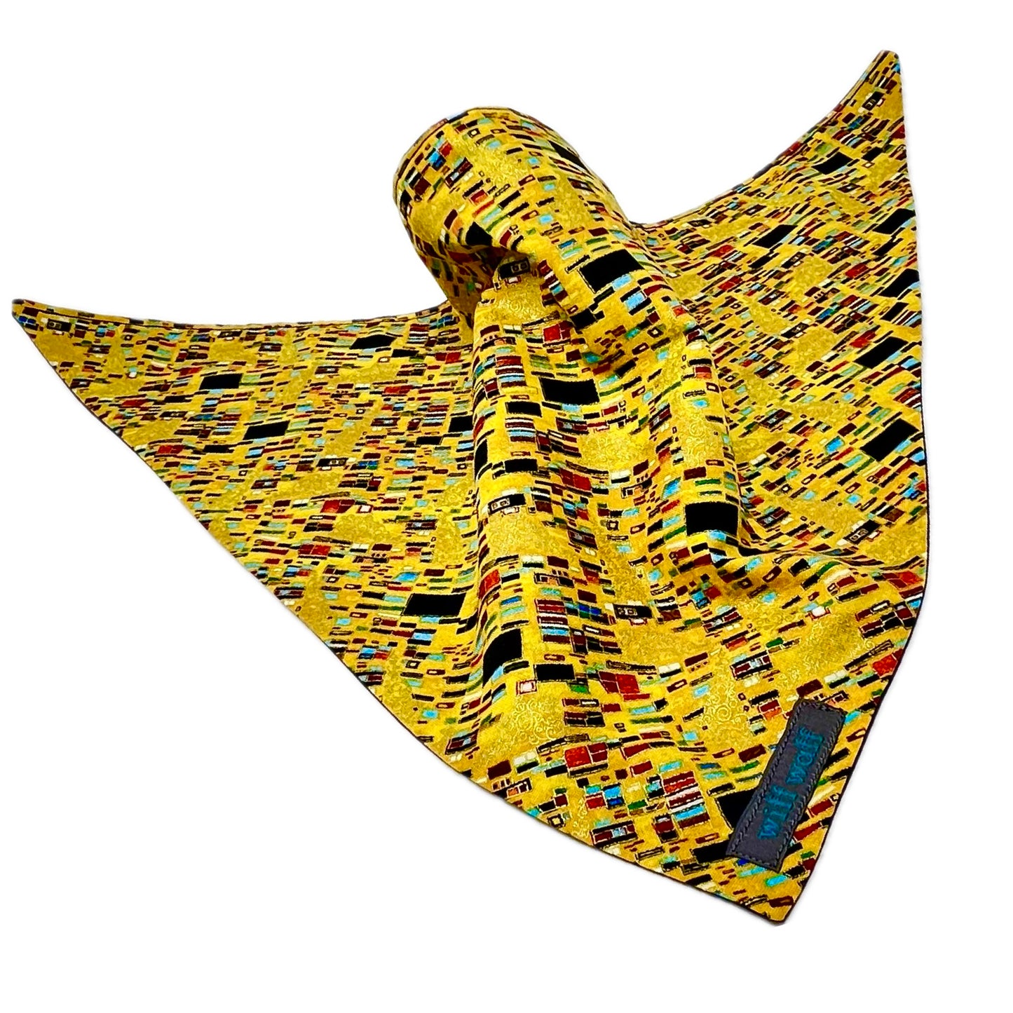 Klimt Yellow Dog Tie-on Bandana
