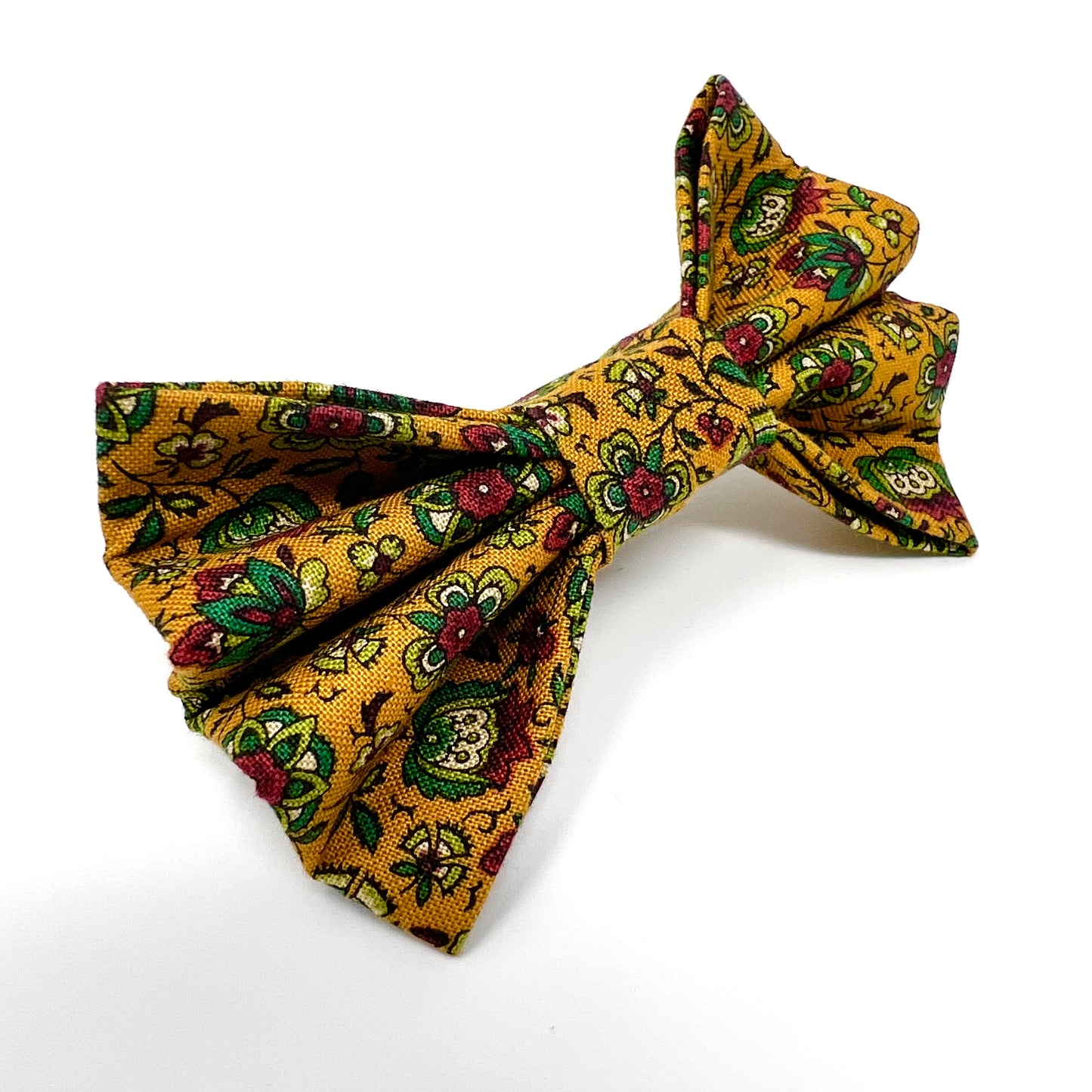 Mustard Thistle Dog Bow Tie