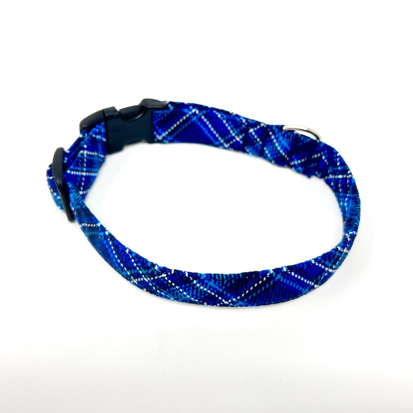 Blue Tartan Dog Collar