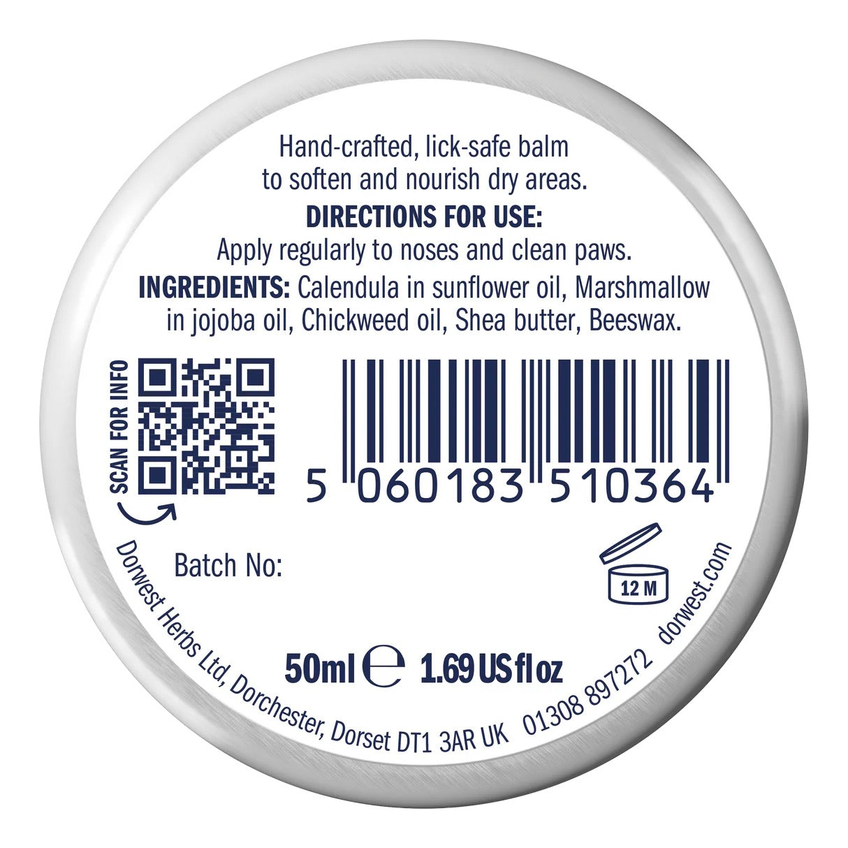 Dorwest Paw & Nose Balm - 50ml
