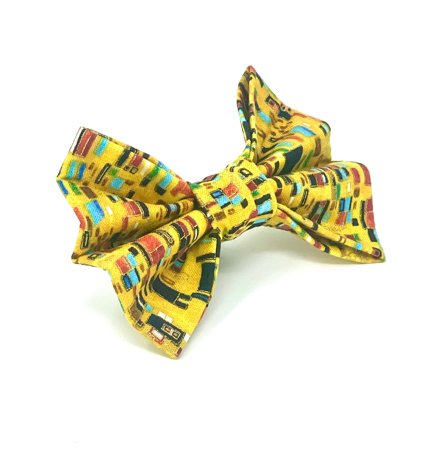 Klimt Yellow Dog Bow