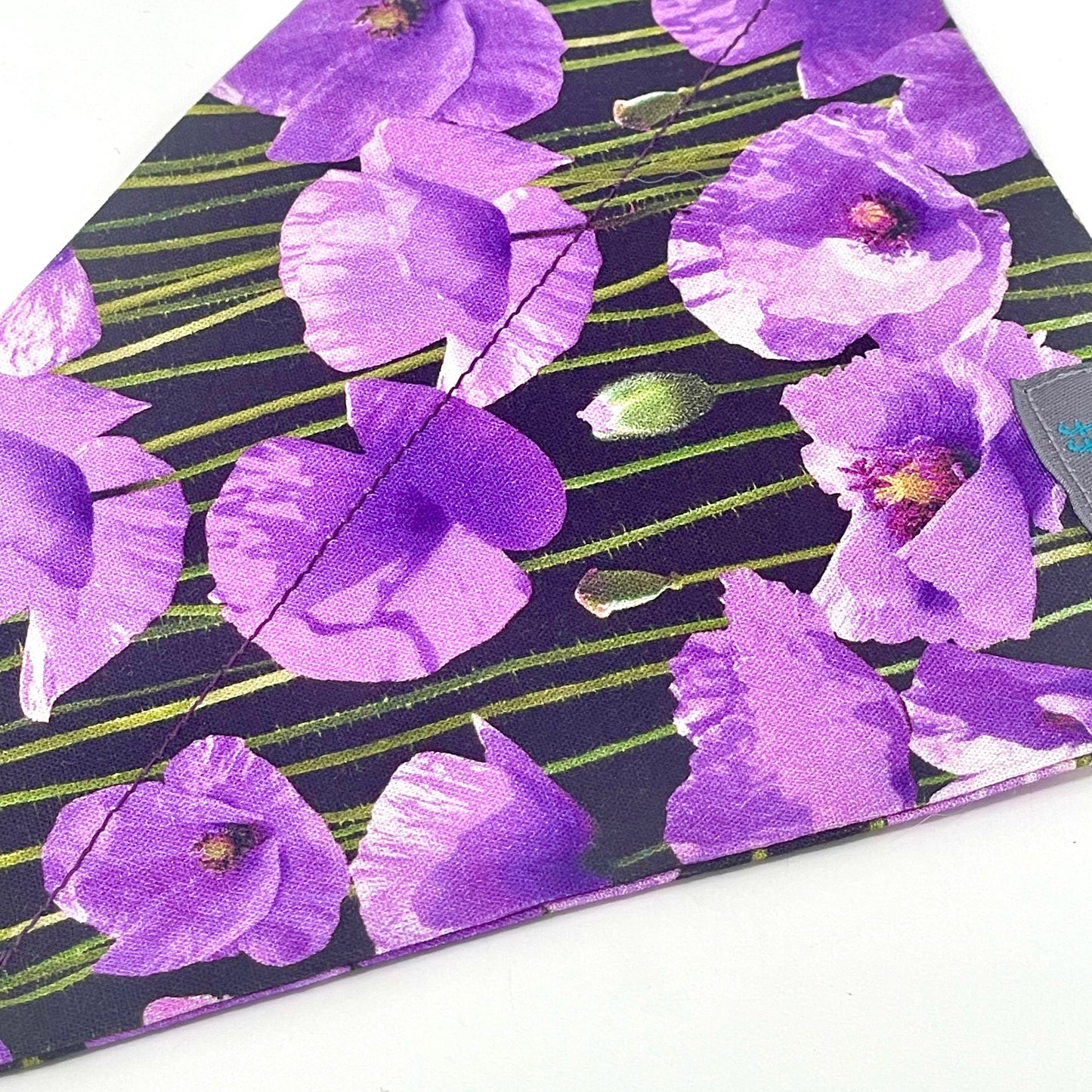 Purple Poppy Dog Bandana