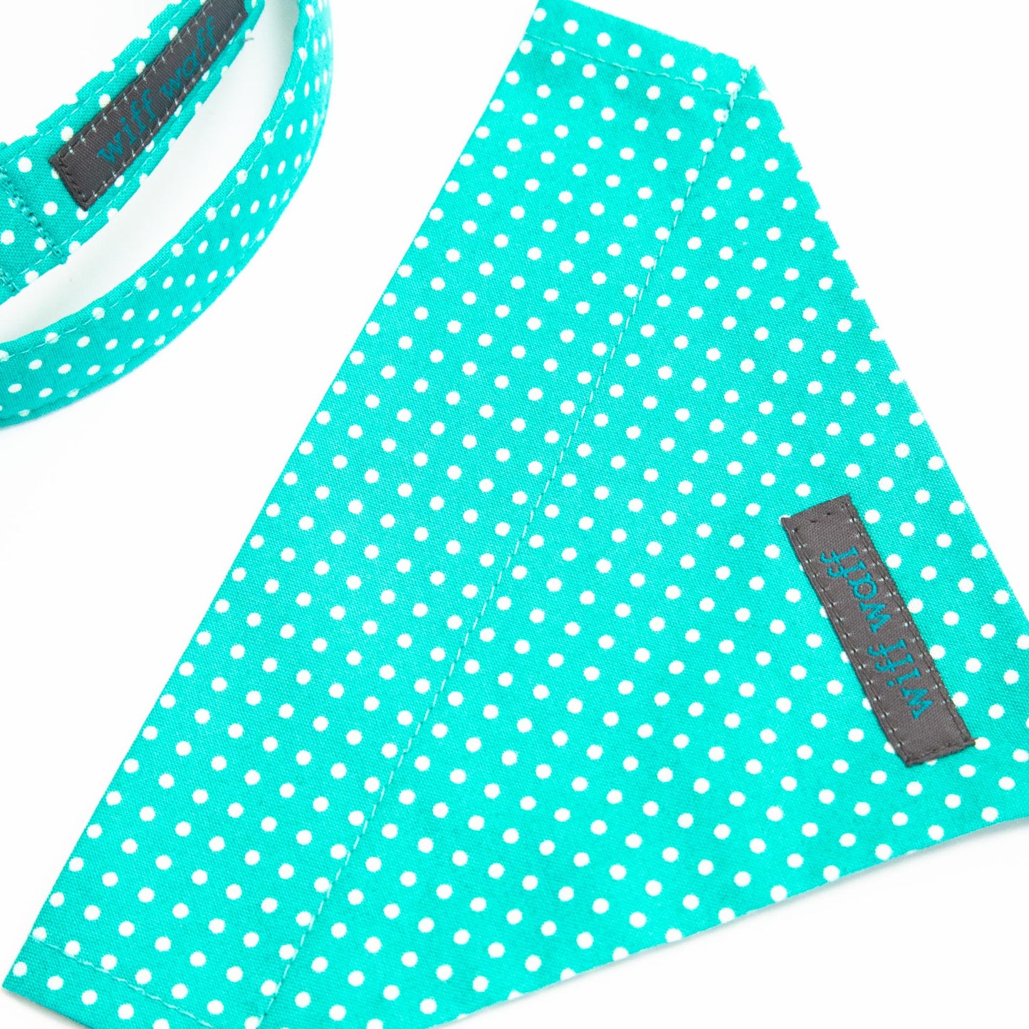 Dot Time Dog Bandana - Aqua