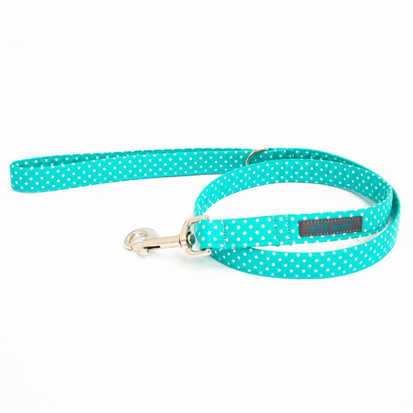 Dot Time Dog Lead - Aqua