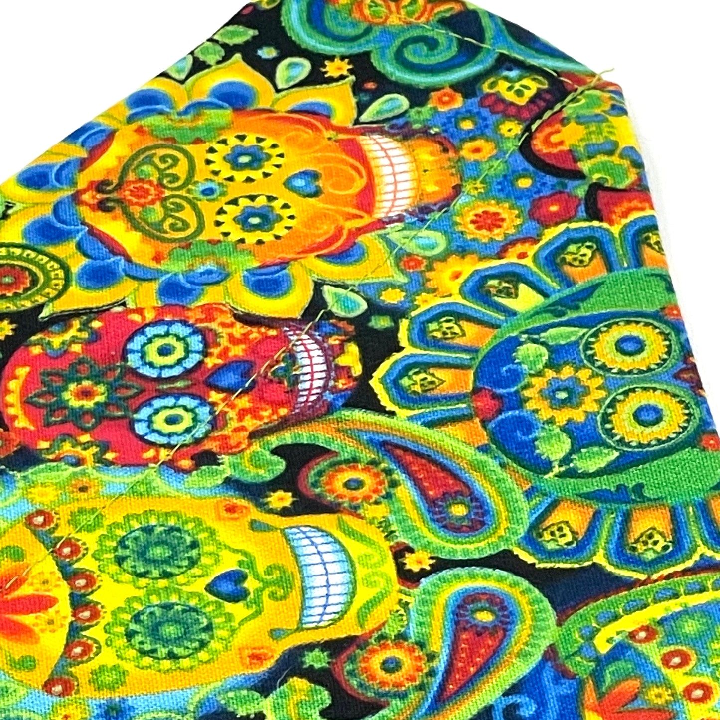 Aztec Skulls Lime Dog Bandana