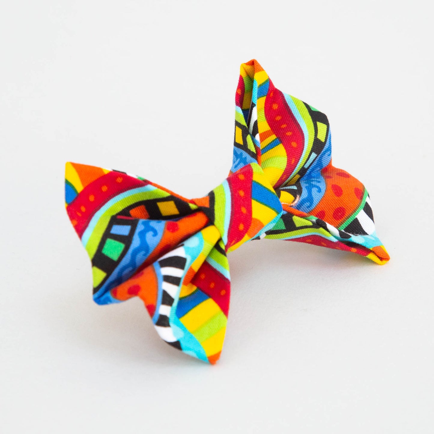 Bright Stripes Dog Bow