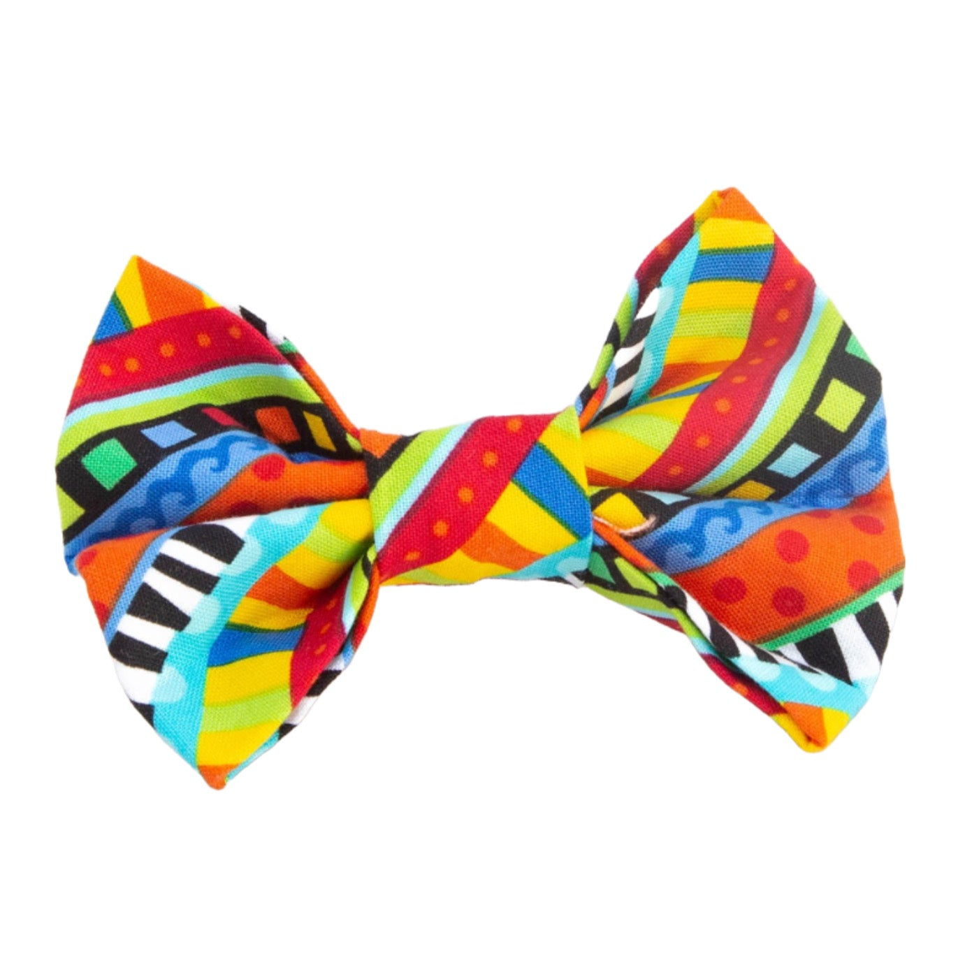 Bright Stripes Dog Bow