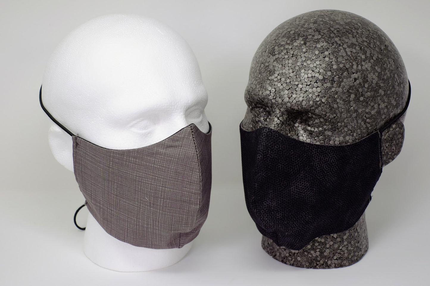 Black & Grey Reversible Fitted Face Mask