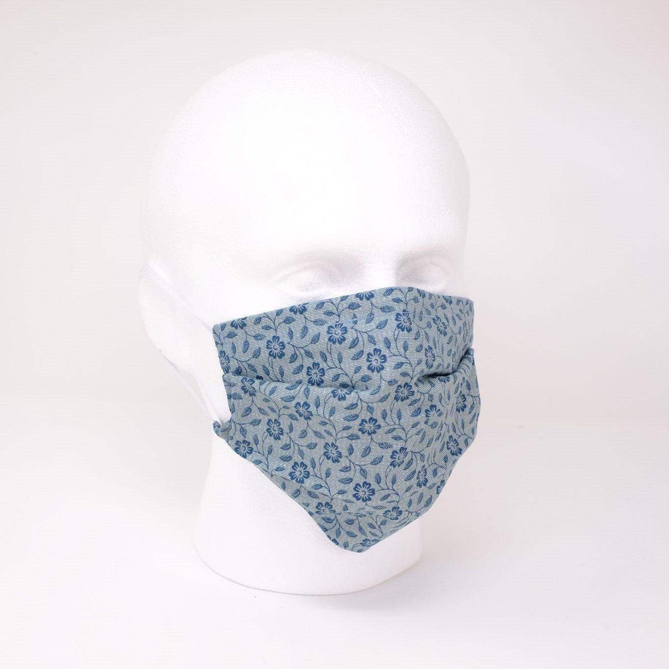 Denim Delight Pleated Face Mask