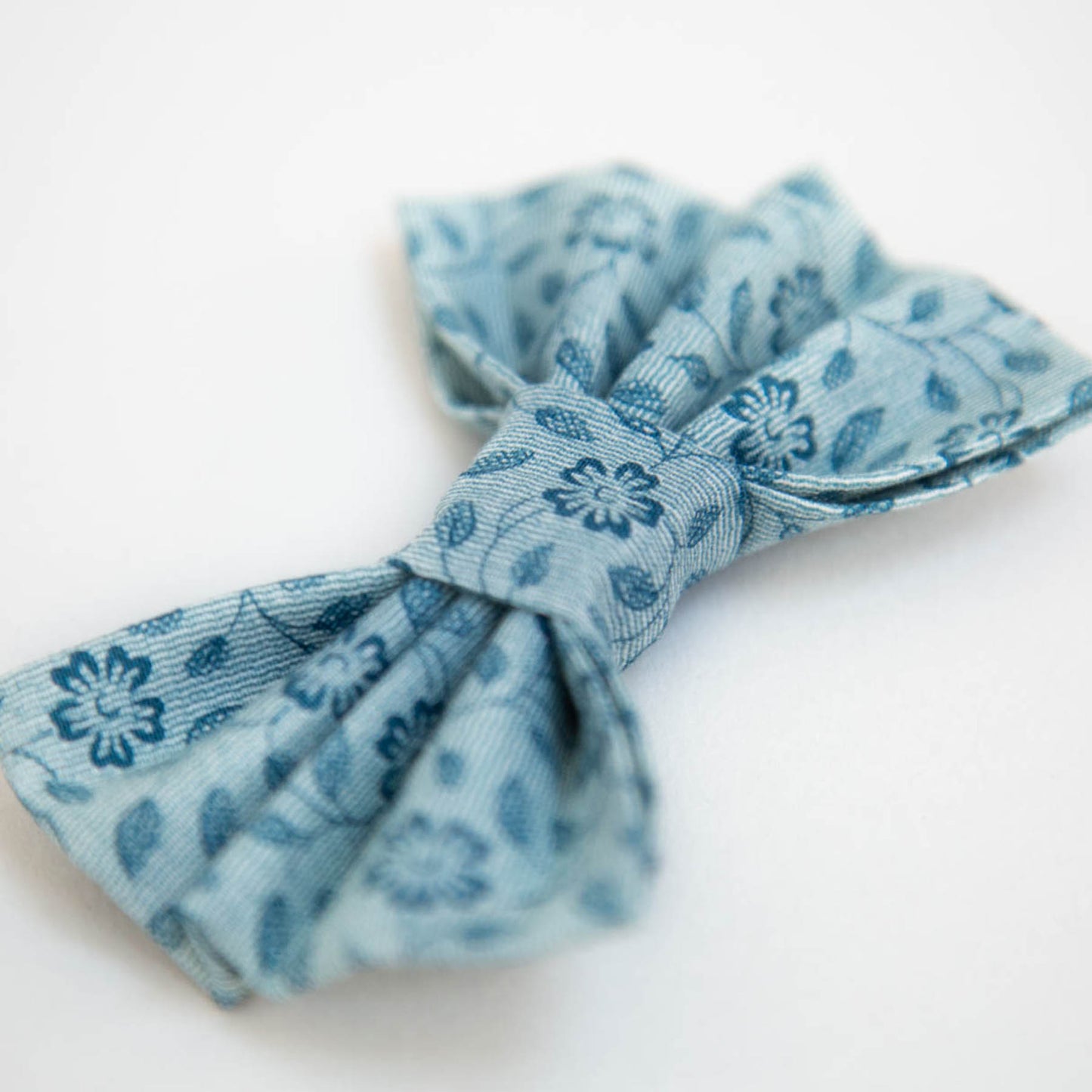 Denim Delight Dog Bow