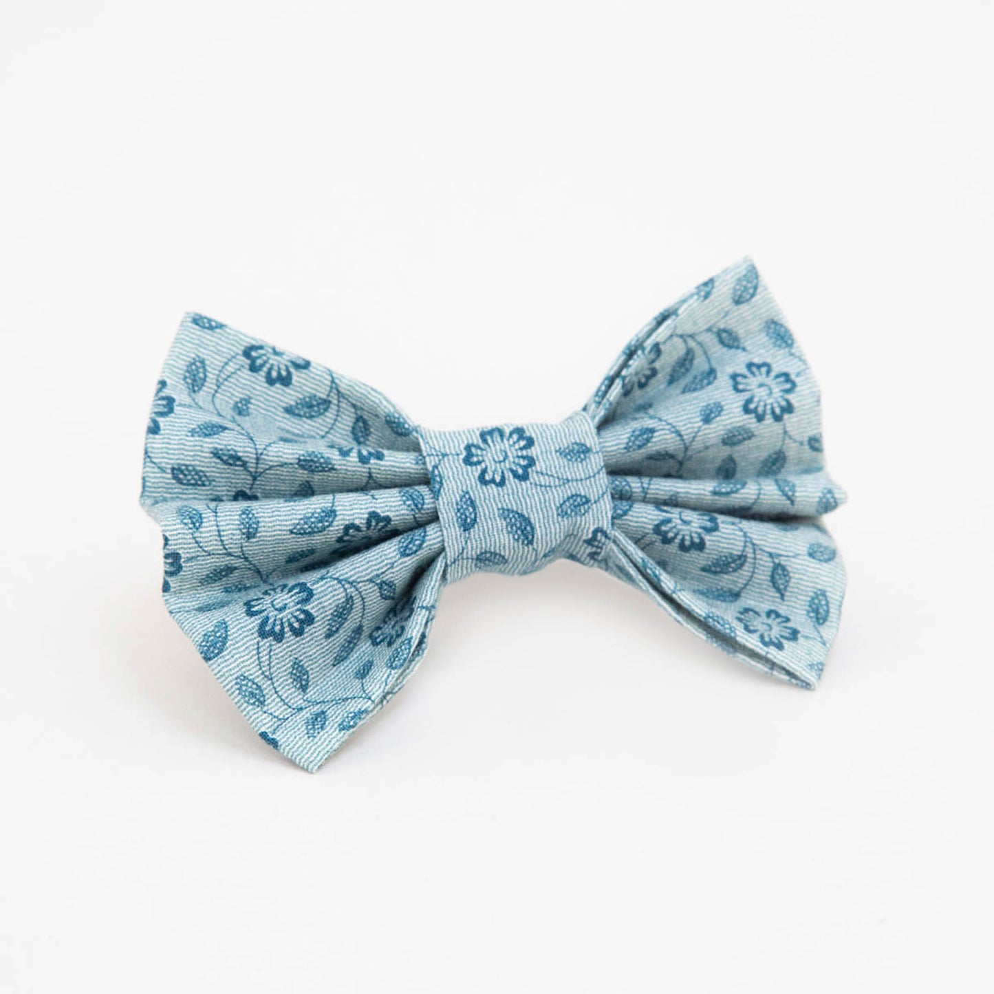 Denim Delight Dog Bow