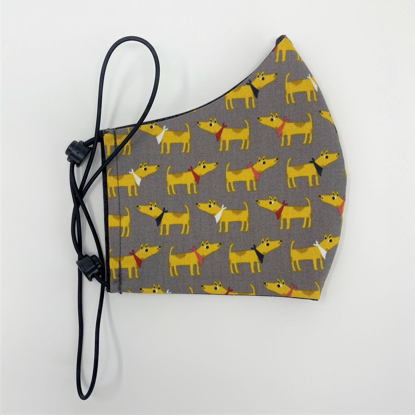 Faithful Friend & Charcoal Vine Reversible Fitted Face Mask