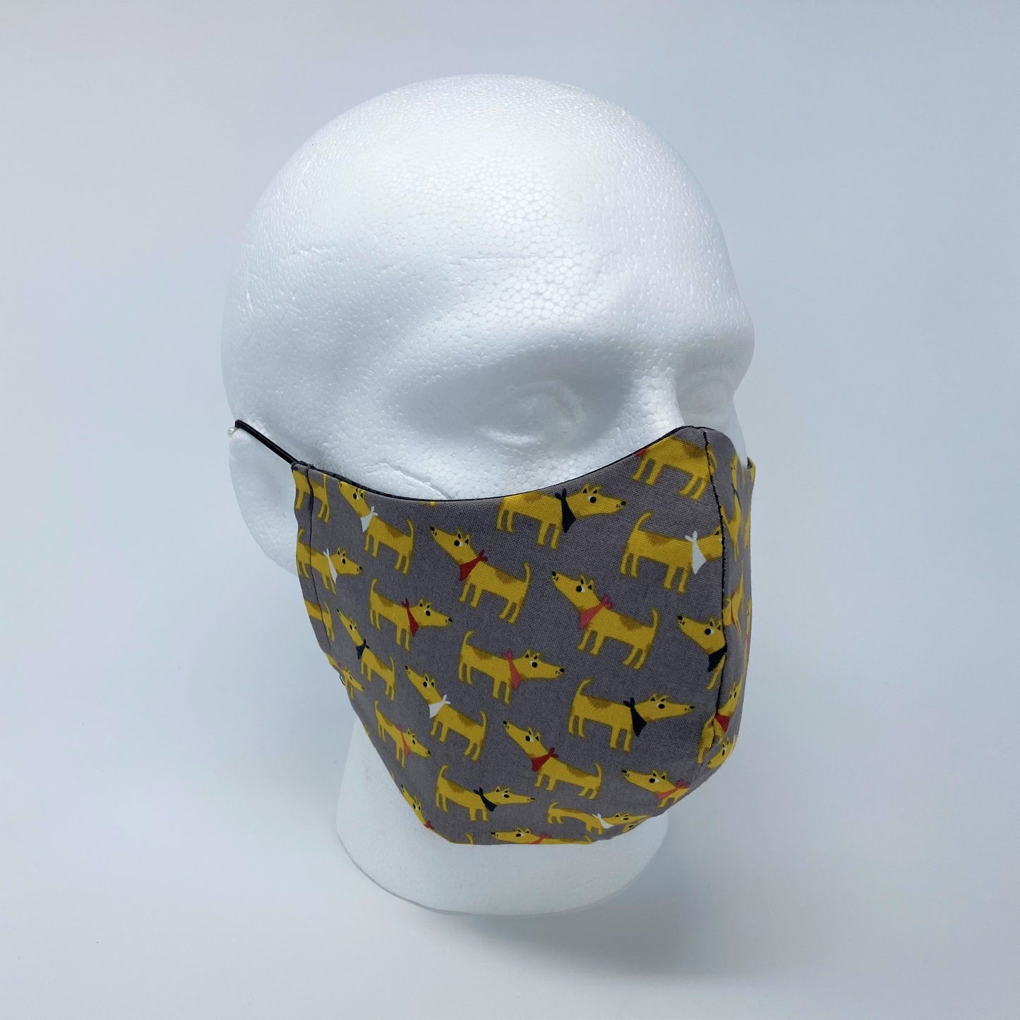 Faithful Friend & Charcoal Vine Reversible Fitted Face Mask