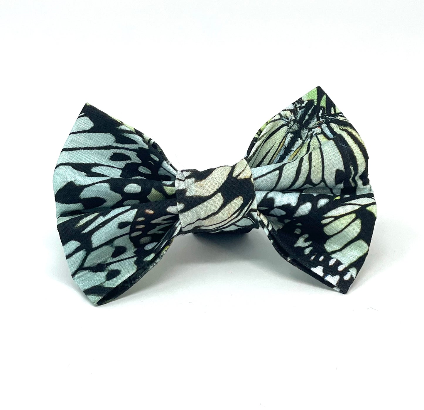 Green Butterflies Dog Bow
