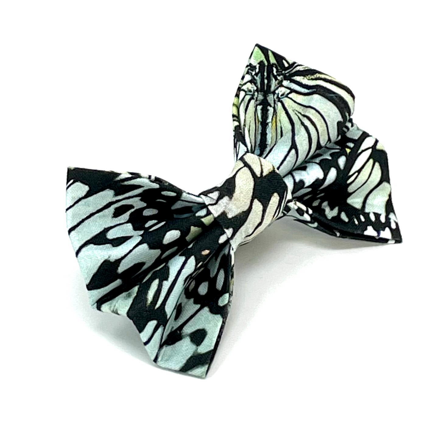Green Butterflies Dog Bow