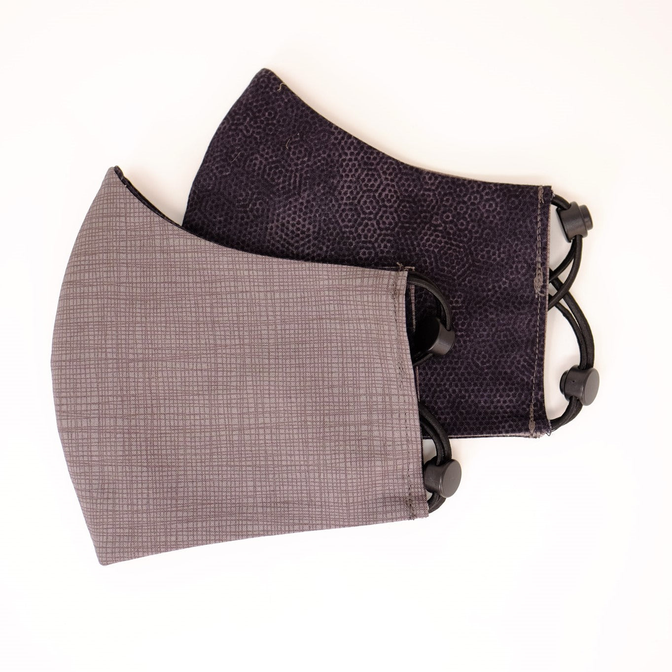 Black & Grey Reversible Fitted Face Mask