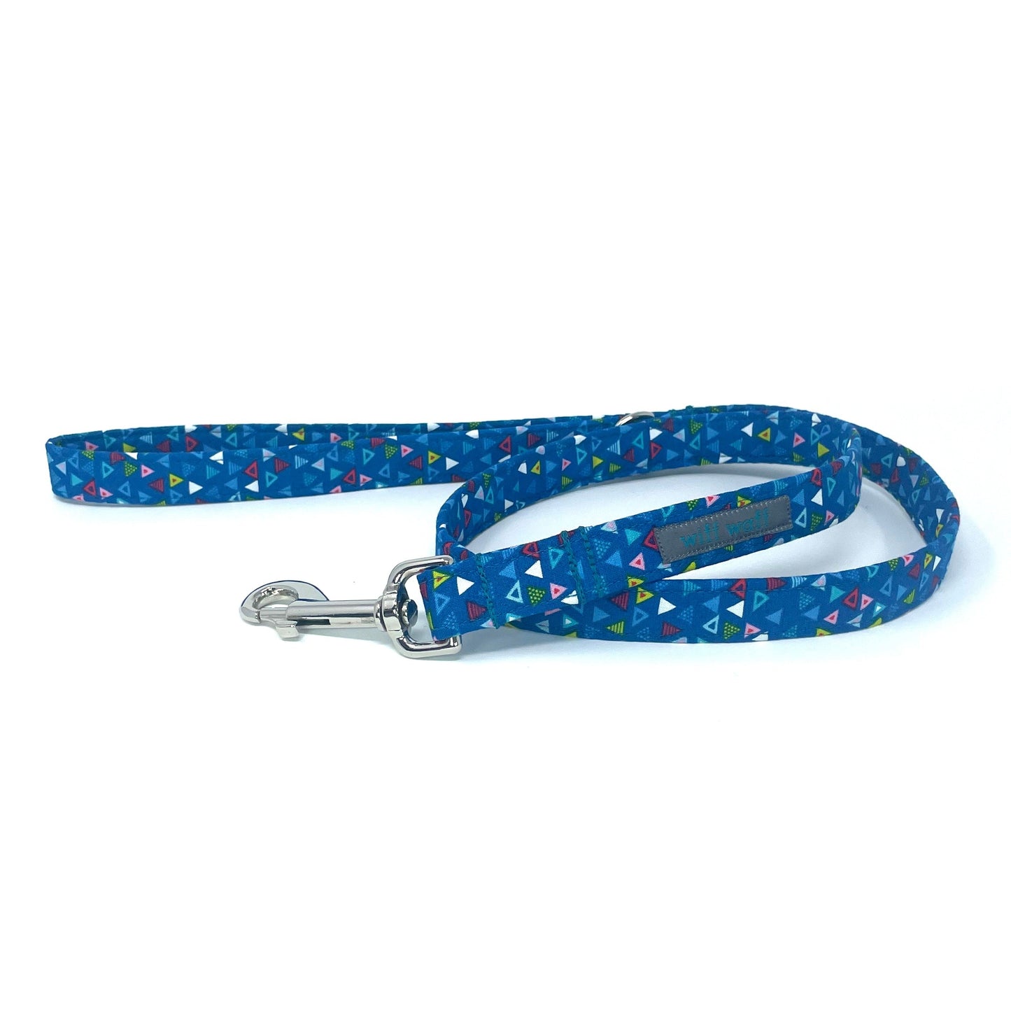 Triangles Dark Blue Dog Lead