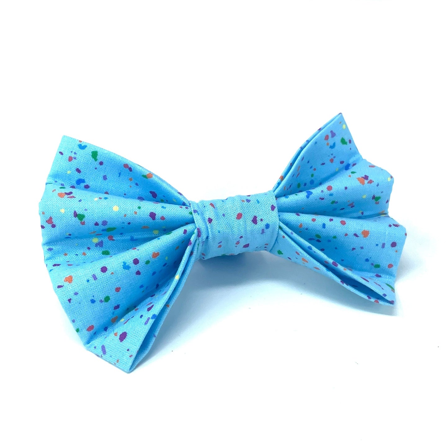 Confetti Blue Dog Bow