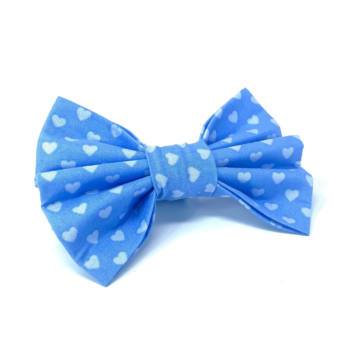 Blue Hearts Dog Bow
