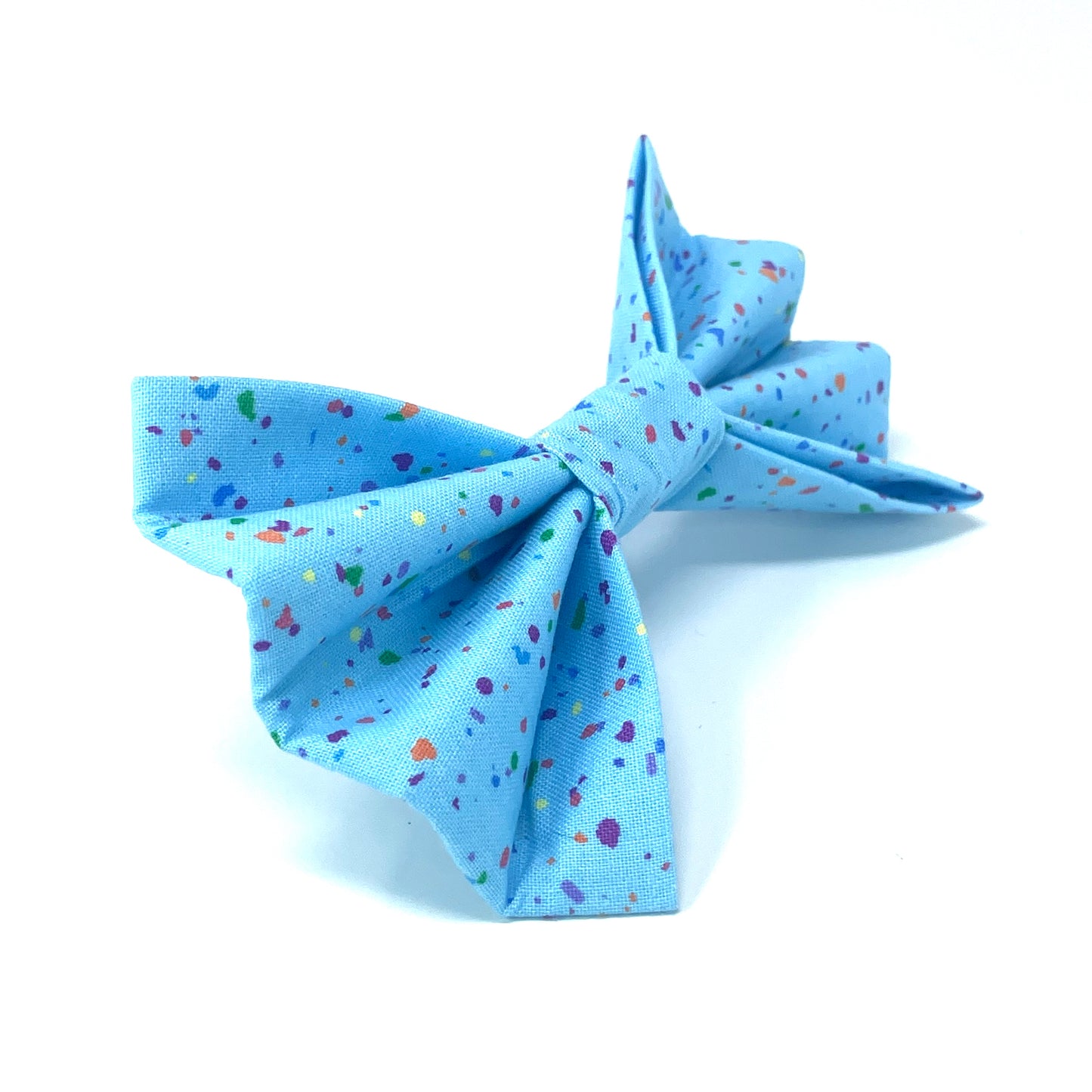 Confetti Blue Dog Bow