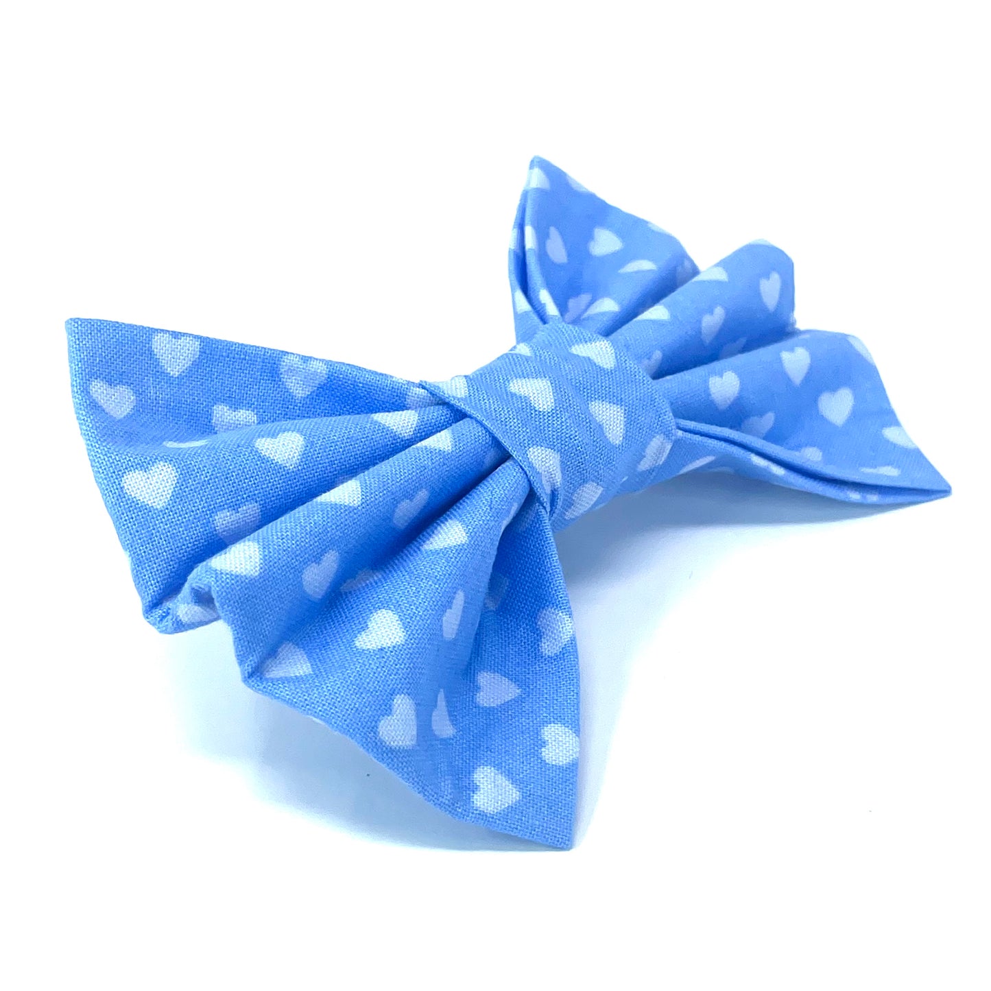 Blue Hearts Dog Bow