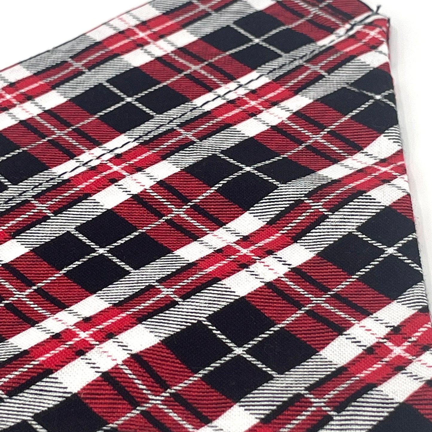 Red and Black Tartan Dog Bandana