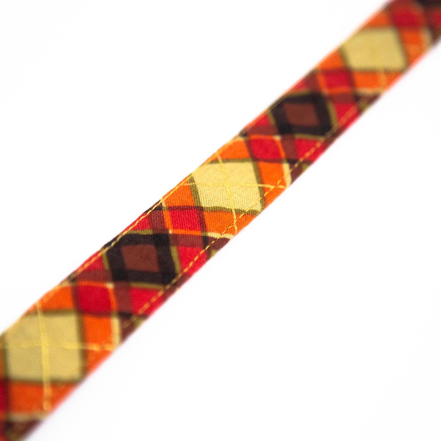 Orange Tartan Dog Collar