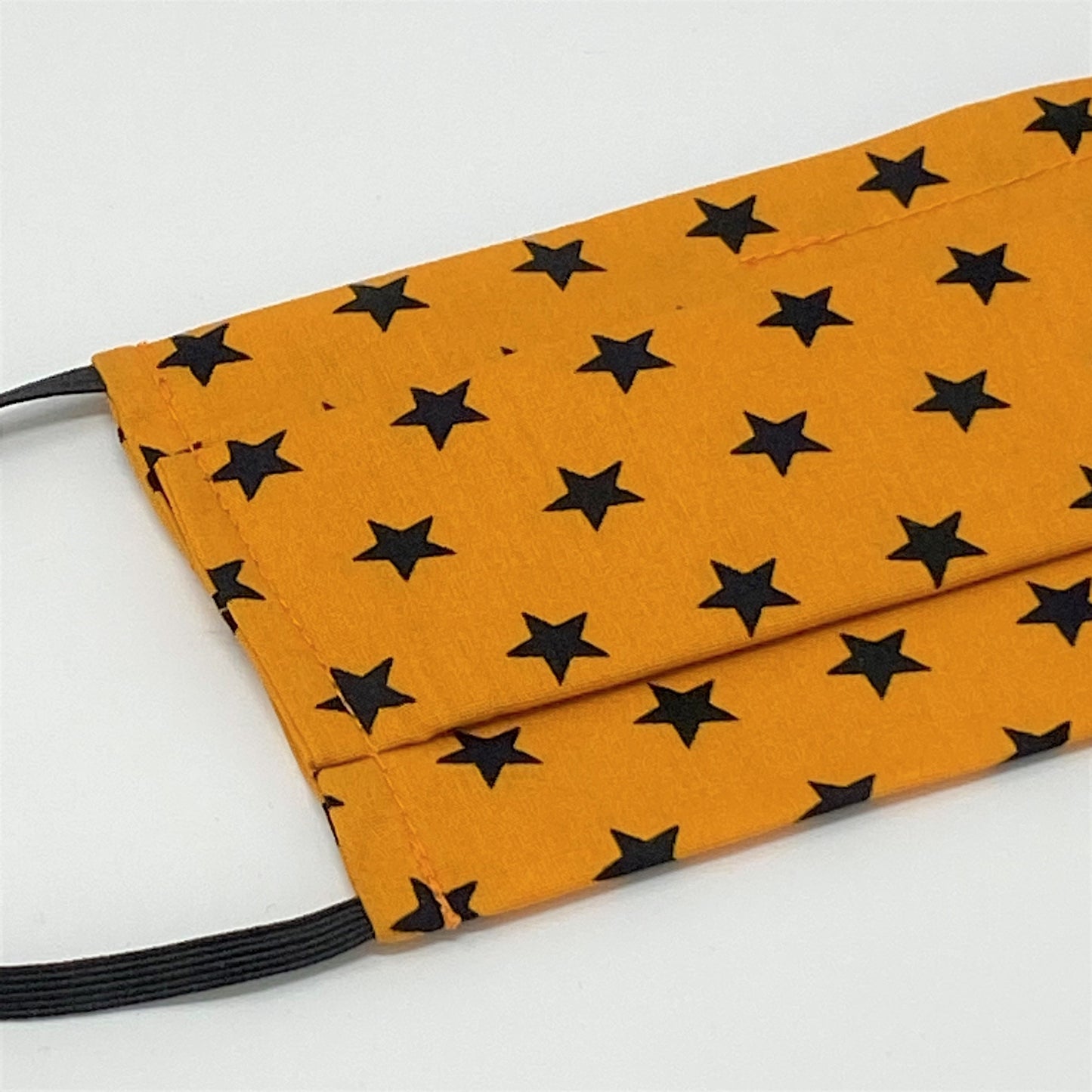 Stars Orange Pleated Face Mask