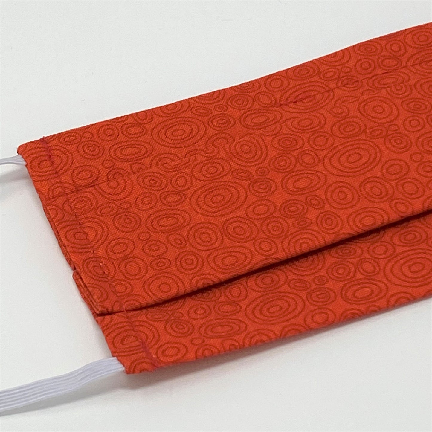 Orange Circles Pleated Face Mask