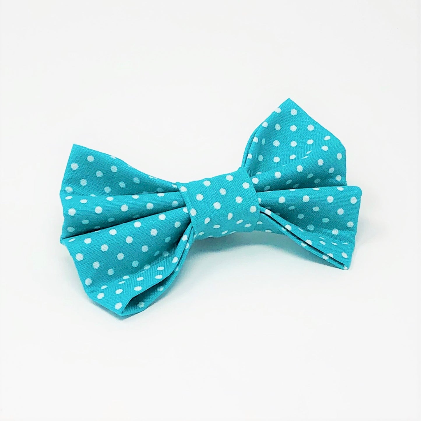 Dot Time Dog Bow - Aqua