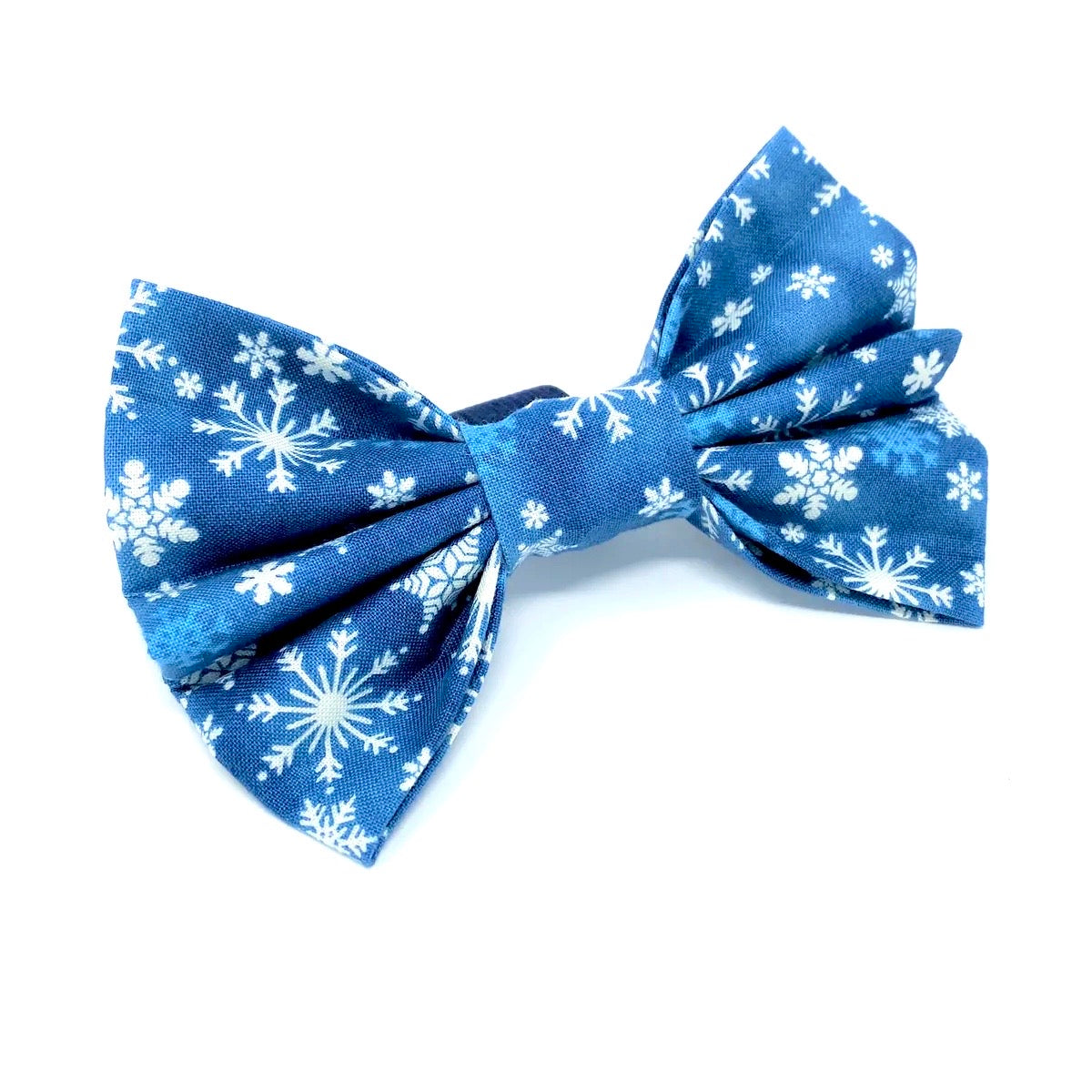 Let It Snow Blue Dog Bow