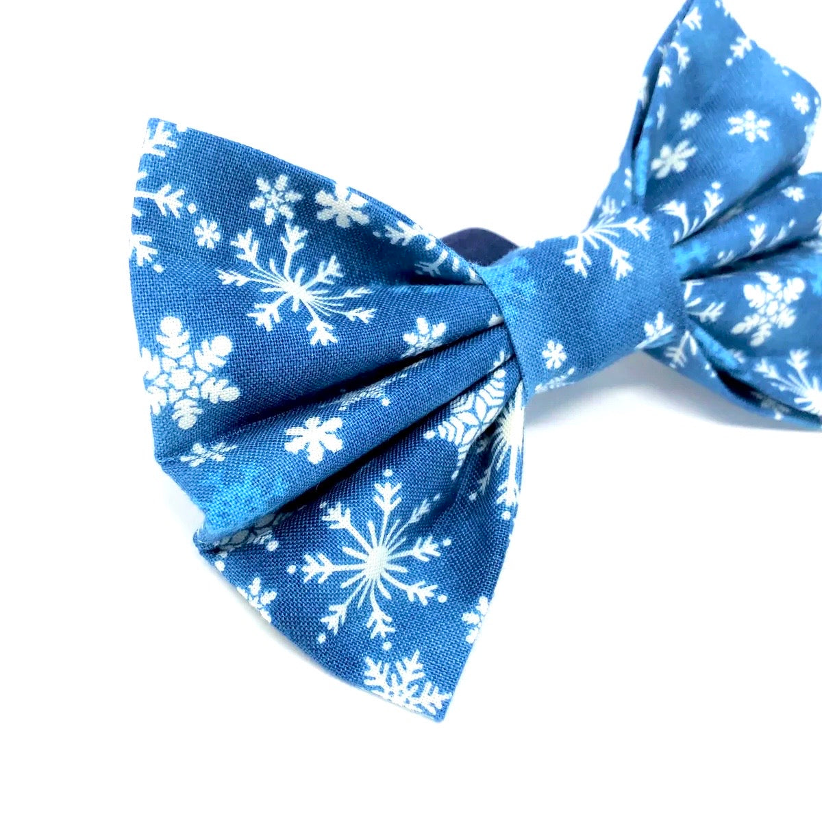 Let It Snow Blue Dog Bow