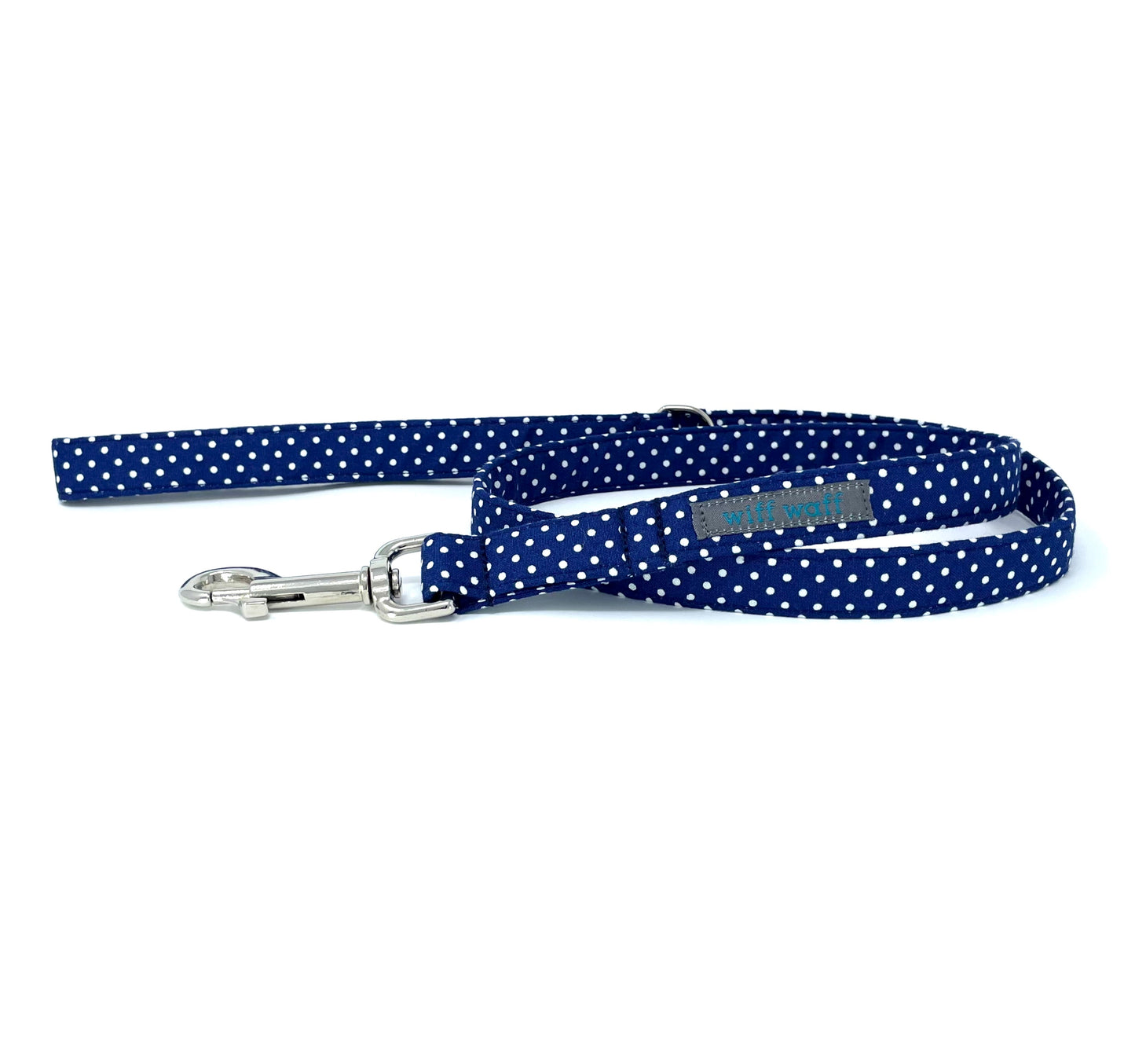 Dot Time Dog Lead - Navy