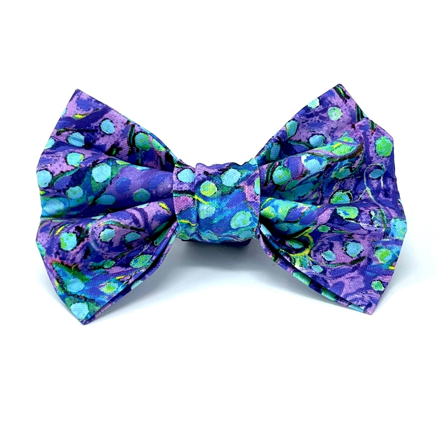 Van Gogh Dog Bow - Purple