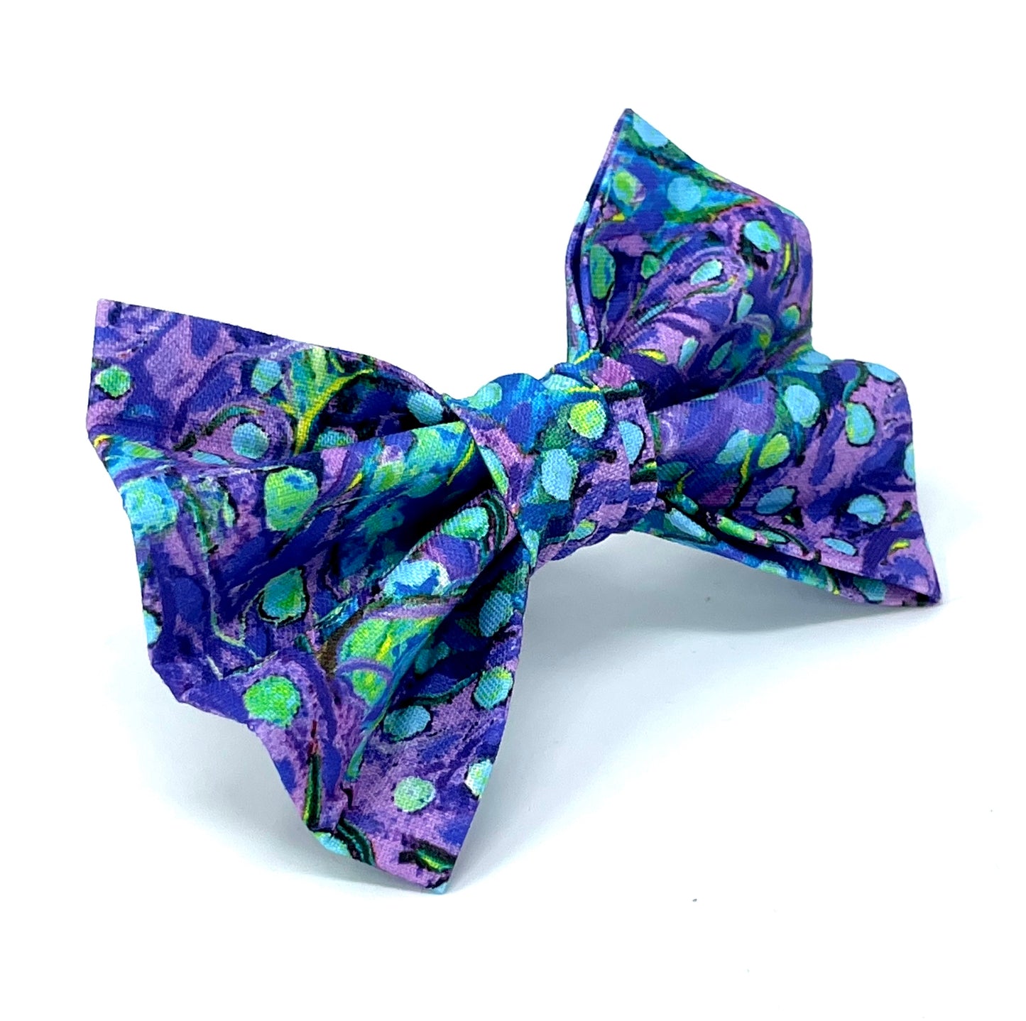 Van Gogh Dog Bow - Purple