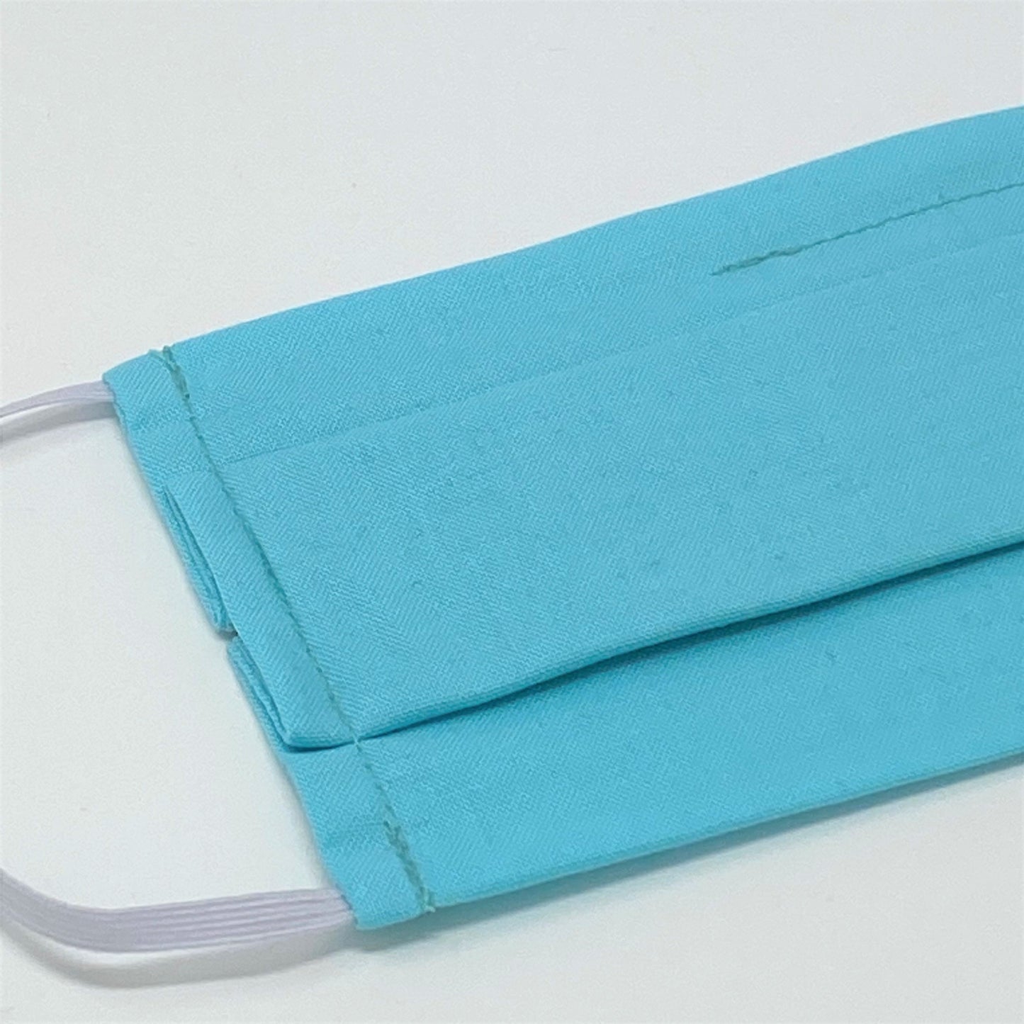 Plain Blue Pleated Face Mask