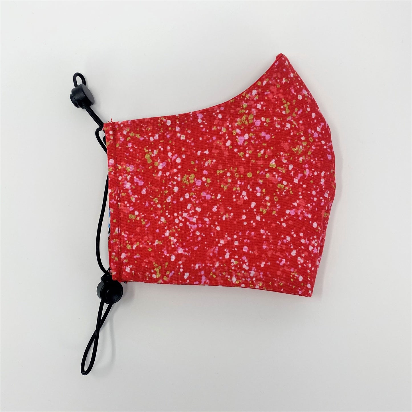 Happy Penguins & Red Sparkle Reversible Fitted Face Mask