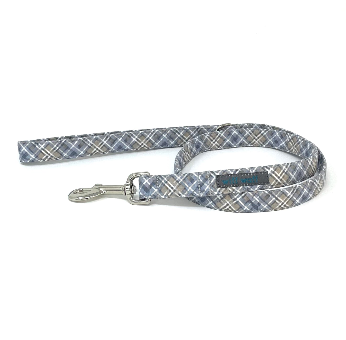 Silver Tartan Dog Lead