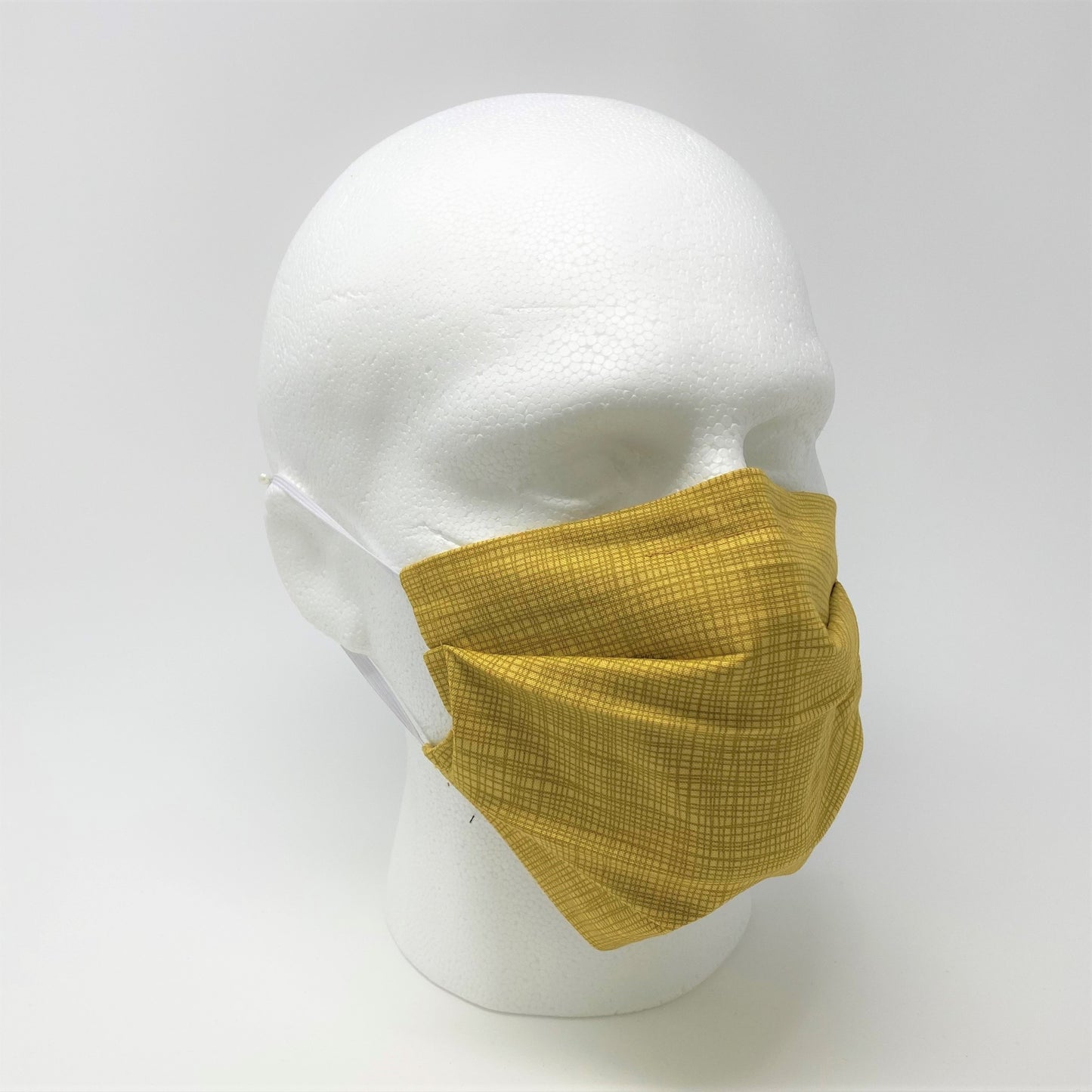 Sketch Yellow Pleated Face Mask