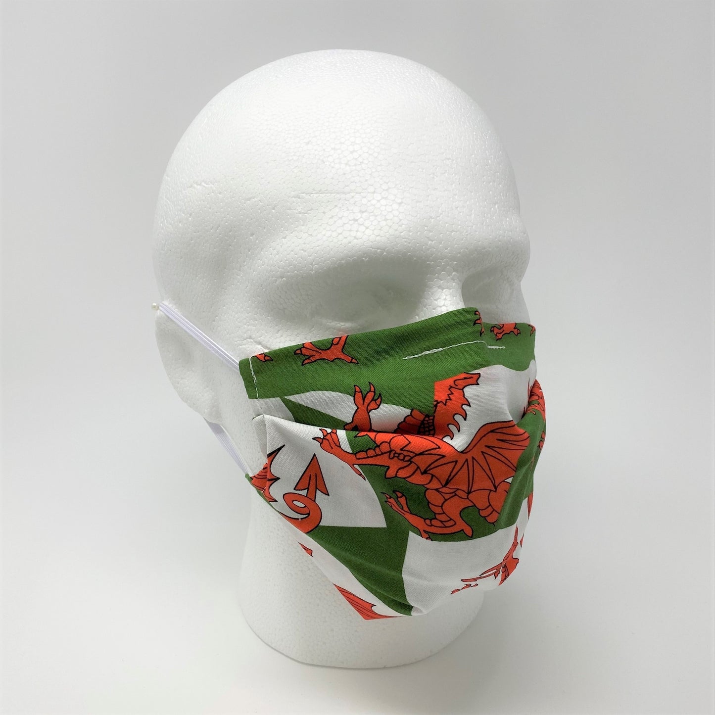 Welsh Dragon Pleated Face Mask