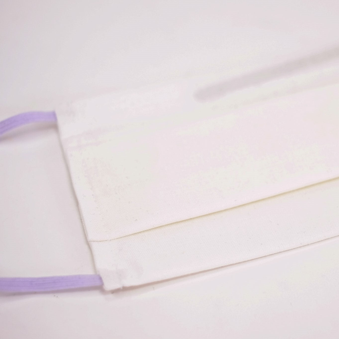 Plain White Pleated Face Mask