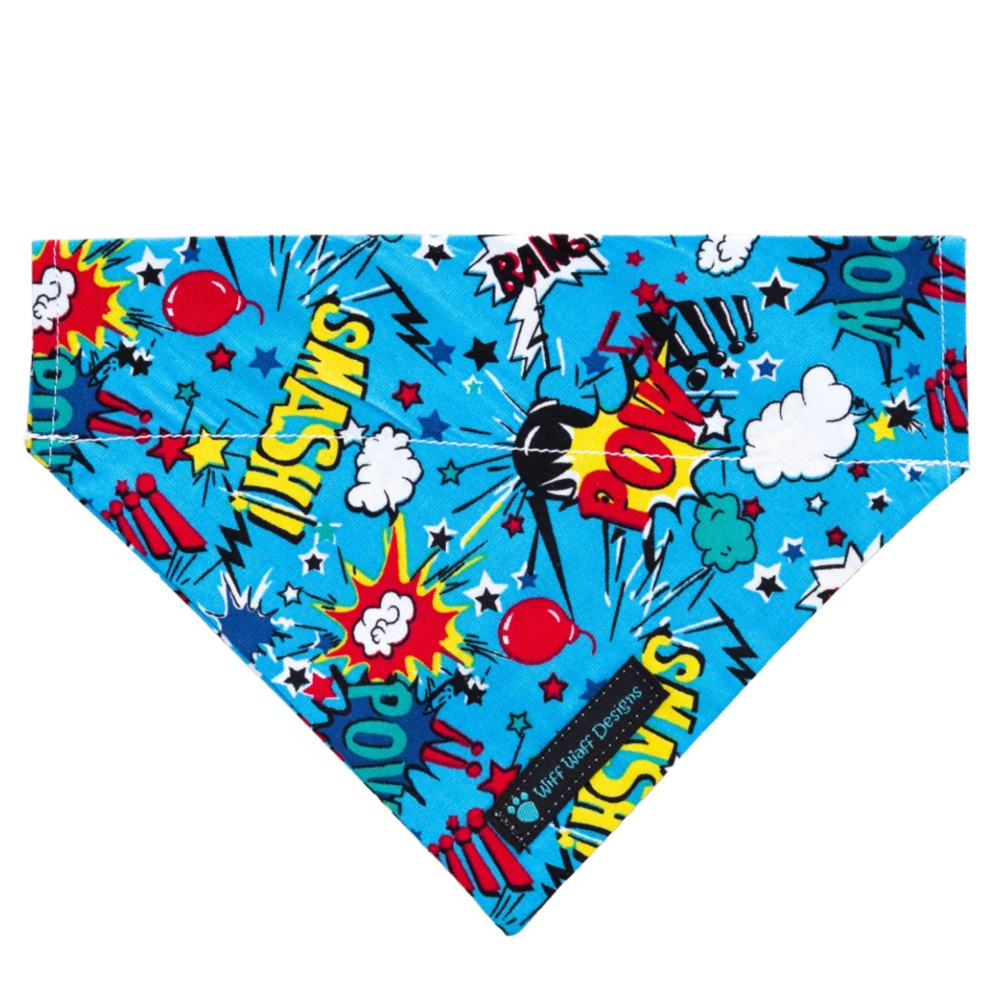 Blue Pow Smash Dog Bandana