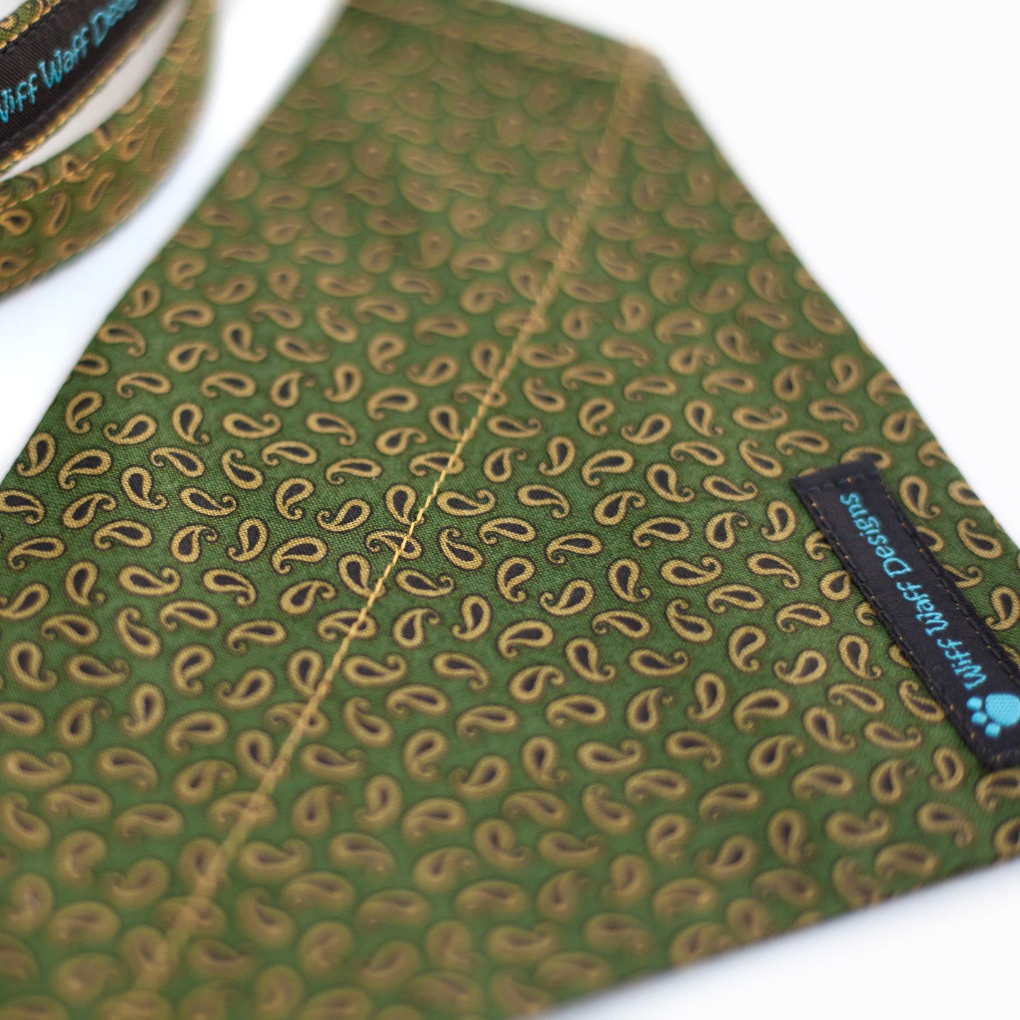 Green Paisley Dog Bandana