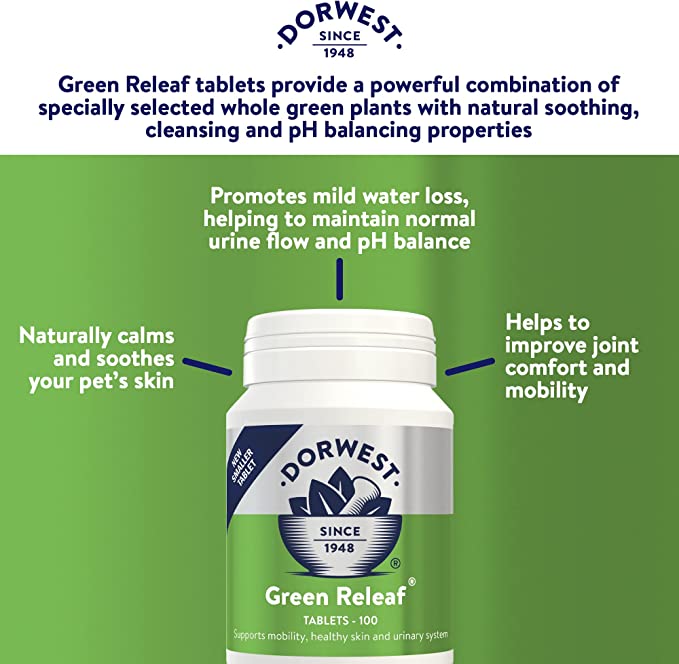 Dorwest Green Releaf® for Dogs and Cats - 100 Tablets