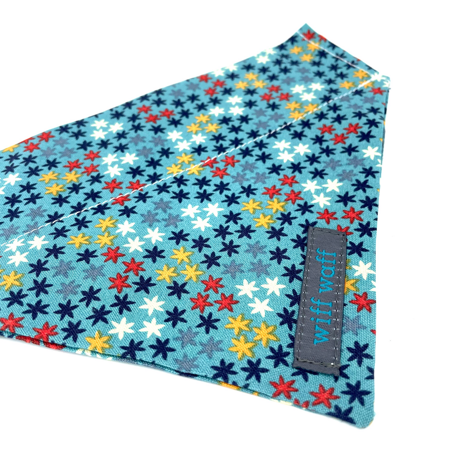 Teal Stars Dog Bandana