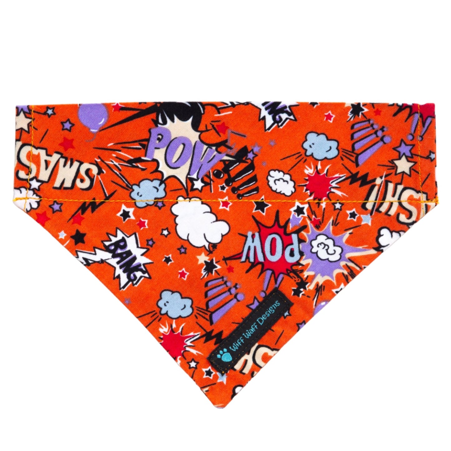Orange Pow Smash Dog Bandana