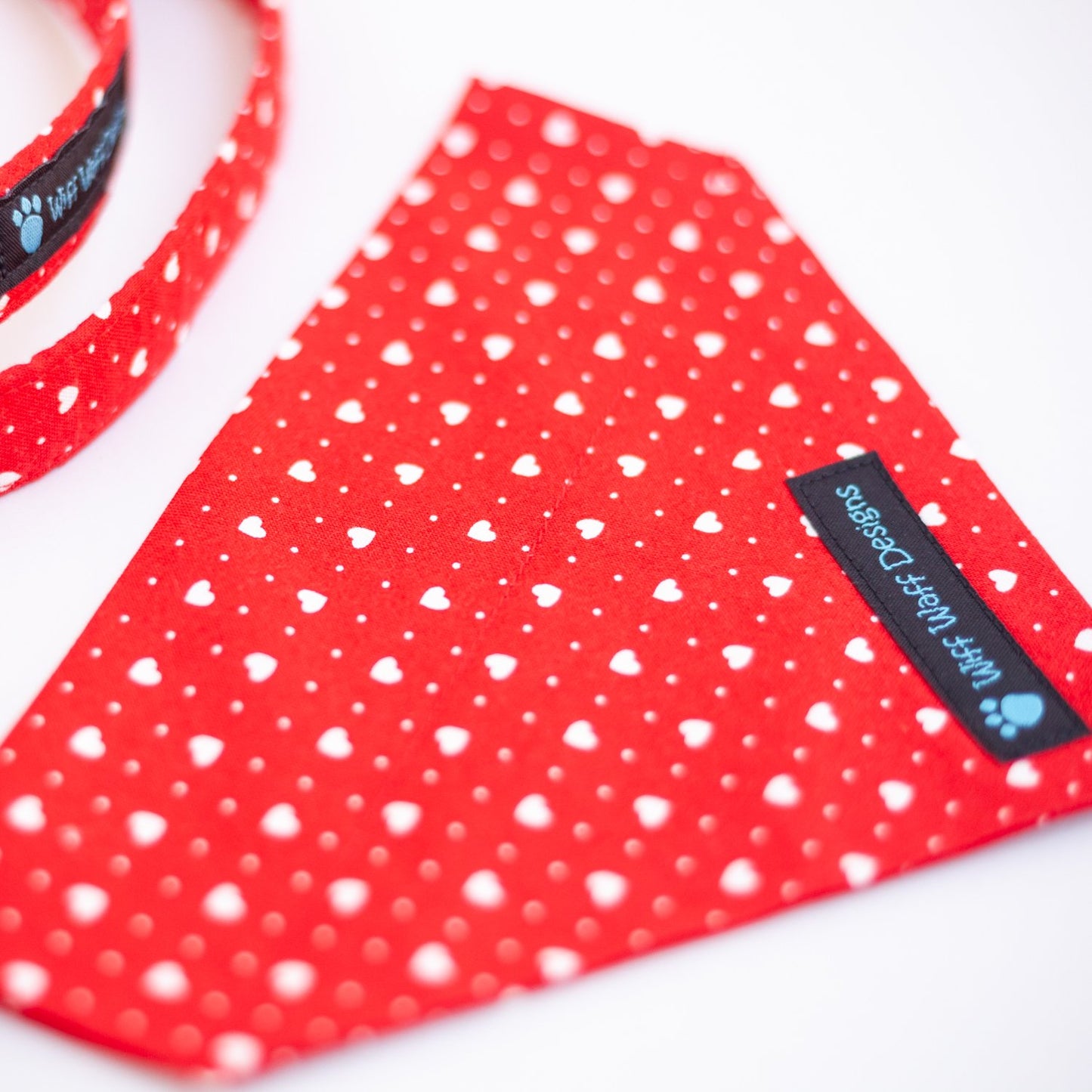 Red Heart Beat Dog Bandana