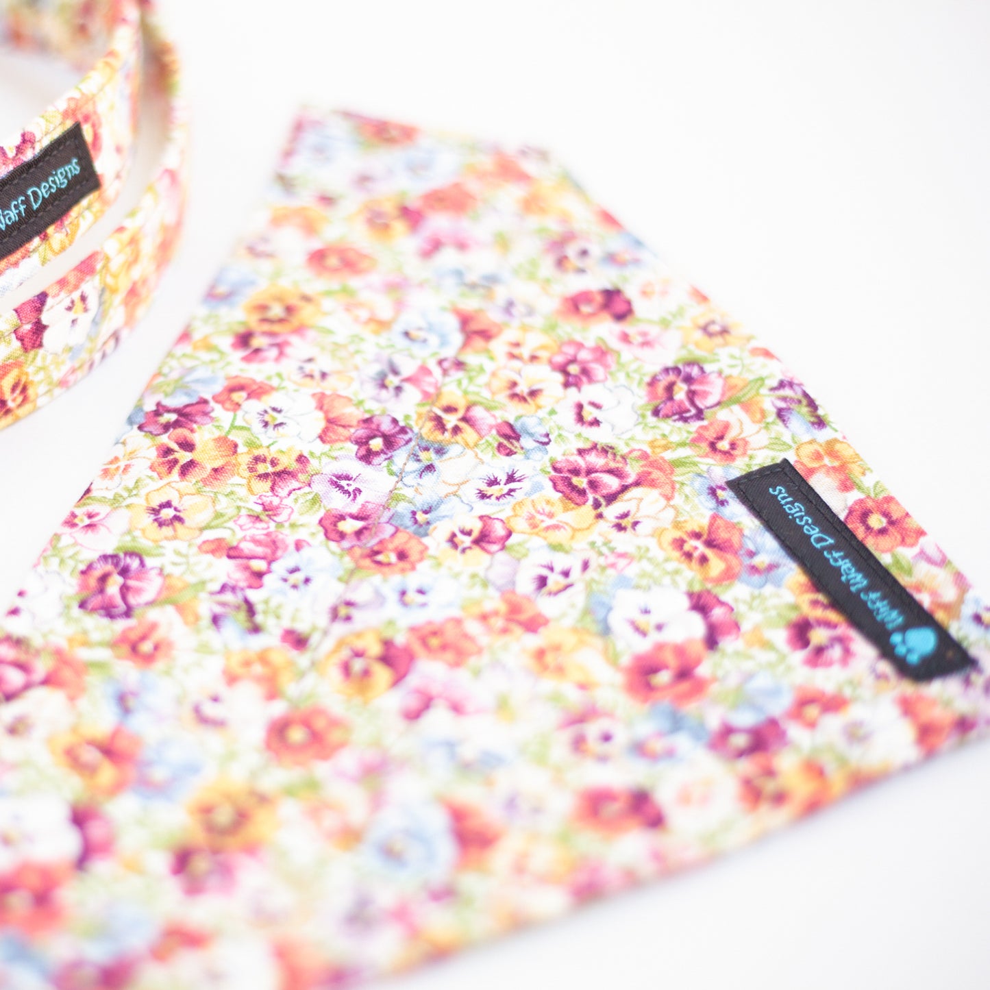 Vintage Pansy Dog Bandana