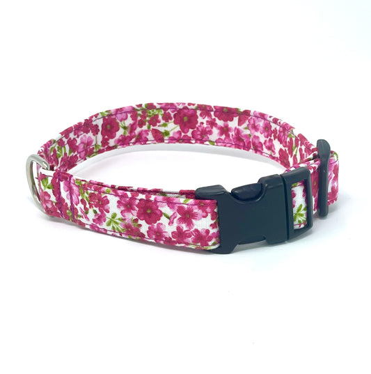 Fleur Pink Dog Collar